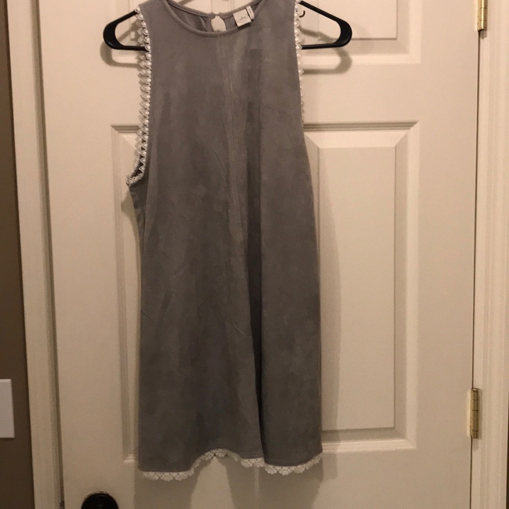 Gray mini dress. Medium.
